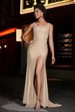 Beaded Top Sweep Train Long Jersey Mermaid Formal Evening Gown Prom Party Dresses