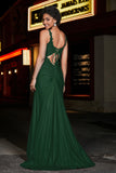 Beaded Top Sweep Train Long Jersey Mermaid Formal Evening Gown Prom Party Dresses