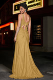 Beaded Top Sweep Train Long Jersey Mermaid Formal Evening Gown Prom Party Dresses