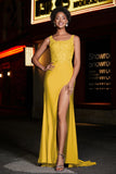 Beaded Top Sweep Train Long Jersey Mermaid Formal Evening Gown Prom Party Dresses