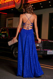 Open Back Beaded Long Jersey Prom Party Dress Formal Evening Dresses