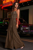 Open Back Beaded Long Jersey Prom Party Dress Formal Evening Dresses
