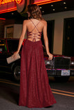 Open Back Beaded Long Jersey Prom Party Dress Formal Evening Dresses