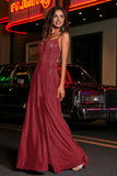 Open Back Beaded Long Jersey Prom Party Dress Formal Evening Dresses