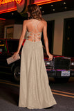 Open Back Beaded Long Jersey Prom Party Dress Formal Evening Dresses