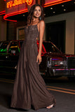 Open Back Beaded Long Jersey Prom Party Dress Formal Evening Dresses
