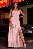 Open Back Beaded Long Jersey Prom Party Dress Formal Evening Dresses