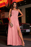 Open Back Beaded Long Jersey Prom Party Dress Formal Evening Dresses