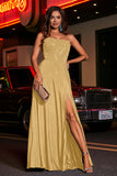Open Back Beaded Long Jersey Prom Party Dress Formal Evening Dresses