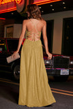 Open Back Beaded Long Jersey Prom Party Dress Formal Evening Dresses