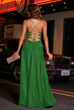 Open Back Beaded Long Jersey Prom Party Dress Formal Evening Dresses