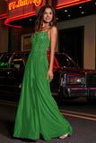 Open Back Beaded Long Jersey Prom Party Dress Formal Evening Dresses