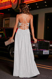 Open Back Beaded Long Jersey Prom Party Dress Formal Evening Dresses