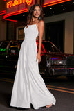 Open Back Beaded Long Jersey Prom Party Dress Formal Evening Dresses