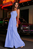 Open Back Beaded Long Jersey Prom Party Dress Formal Evening Dresses