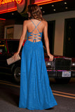 Open Back Beaded Long Jersey Prom Party Dress Formal Evening Dresses