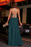 Open Back Beaded Long Jersey Prom Party Dress Formal Evening Dresses