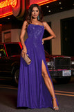 Open Back Beaded Long Jersey Prom Party Dress Formal Evening Dresses