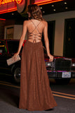 Open Back Beaded Long Jersey Prom Party Dress Formal Evening Dresses