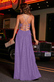 Open Back Beaded Long Jersey Prom Party Dress Formal Evening Dresses
