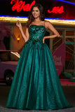 A-Linie Tüll Ballkleid mit Schnürung am Rücken und formeller Abendkleid