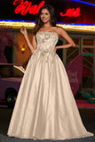 A-Linie Tüll Ballkleid mit Schnürung am Rücken und formeller Abendkleid