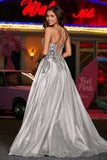 A-Linie Tüll Ballkleid mit Schnürung am Rücken und formeller Abendkleid