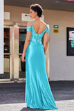 Flügelärmeln Perlenbesetztes Maxi-Satin Abendkleid Ballkleid Partykleider