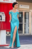 Flügelärmeln Perlenbesetztes Maxi-Satin Abendkleid Ballkleid Partykleider