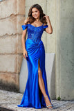 Flügelärmeln Perlenbesetztes Maxi-Satin Abendkleid Ballkleid Partykleider