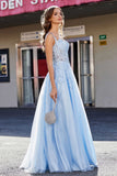 Lace Applique Corset Top Tulle Prom Party Gown Formal Evening Dresses