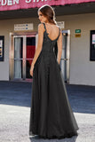 Lace Applique Corset Top Tulle Prom Party Gown Formal Evening Dresses