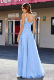 Lace Applique Corset Top Tulle Prom Party Gown Formal Evening Dresses