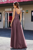Lace Applique Corset Top Tulle Prom Party Gown Formal Evening Dresses
