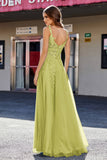 Lace Applique Corset Top Tulle Prom Party Gown Formal Evening Dresses