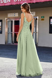 Lace Applique Corset Top Tulle Prom Party Gown Formal Evening Dresses