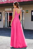 Lace Applique Corset Top Tulle Prom Party Gown Formal Evening Dresses