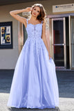 Lace Applique Corset Top Tulle Prom Party Gown Formal Evening Dresses