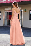 Lace Applique Corset Top Tulle Prom Party Gown Formal Evening Dresses