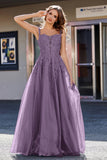Lace Applique Corset Top Tulle Prom Party Gown Formal Evening Dresses