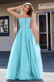Lace Applique Corset Top Tulle Prom Party Gown Formal Evening Dresses