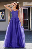 Lace Applique Corset Top Tulle Prom Party Gown Formal Evening Dresses