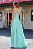 Lace Applique Corset Top Tulle Prom Party Gown Formal Evening Dresses