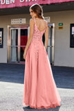 Lace Applique Corset Top Tulle Prom Party Gown Formal Evening Dresses