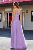 Lace Applique Corset Top Tulle Prom Party Gown Formal Evening Dresses