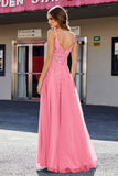 Lace Applique Corset Top Tulle Prom Party Gown Formal Evening Dresses