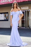 Sweetheart Sweep Train Pleated Satin Formal Evening Mermaid Gown Prom Party Dresses