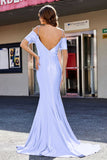 Sweetheart Sweep Train Pleated Satin Formal Evening Mermaid Gown Prom Party Dresses