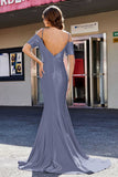 Sweetheart Sweep Train Pleated Satin Formal Evening Mermaid Gown Prom Party Dresses