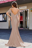 Sweetheart Sweep Train Pleated Satin Formal Evening Mermaid Gown Prom Party Dresses